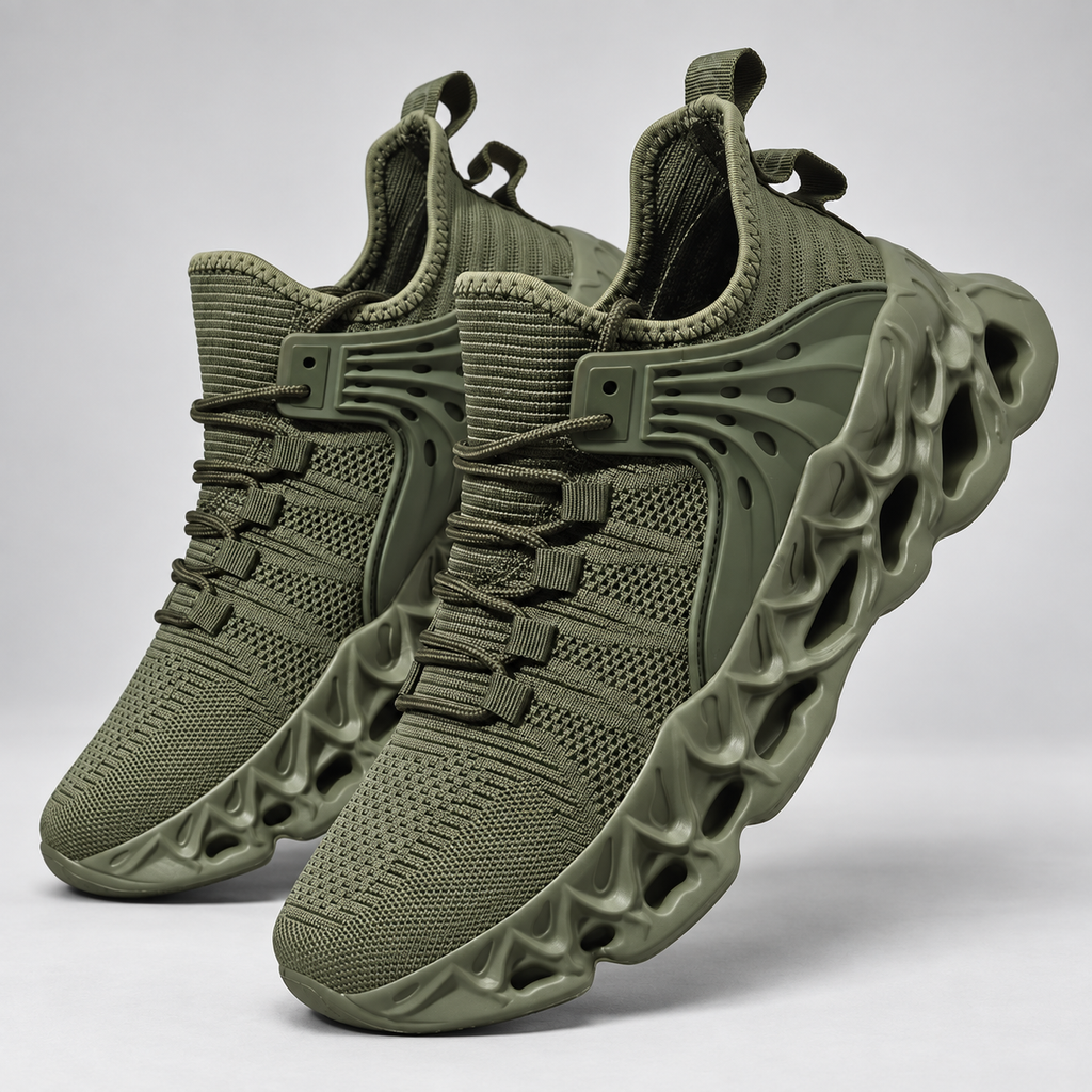 Maddox Men’s Knit Lace-Up Athletic Sneakers with Sculpted Sole