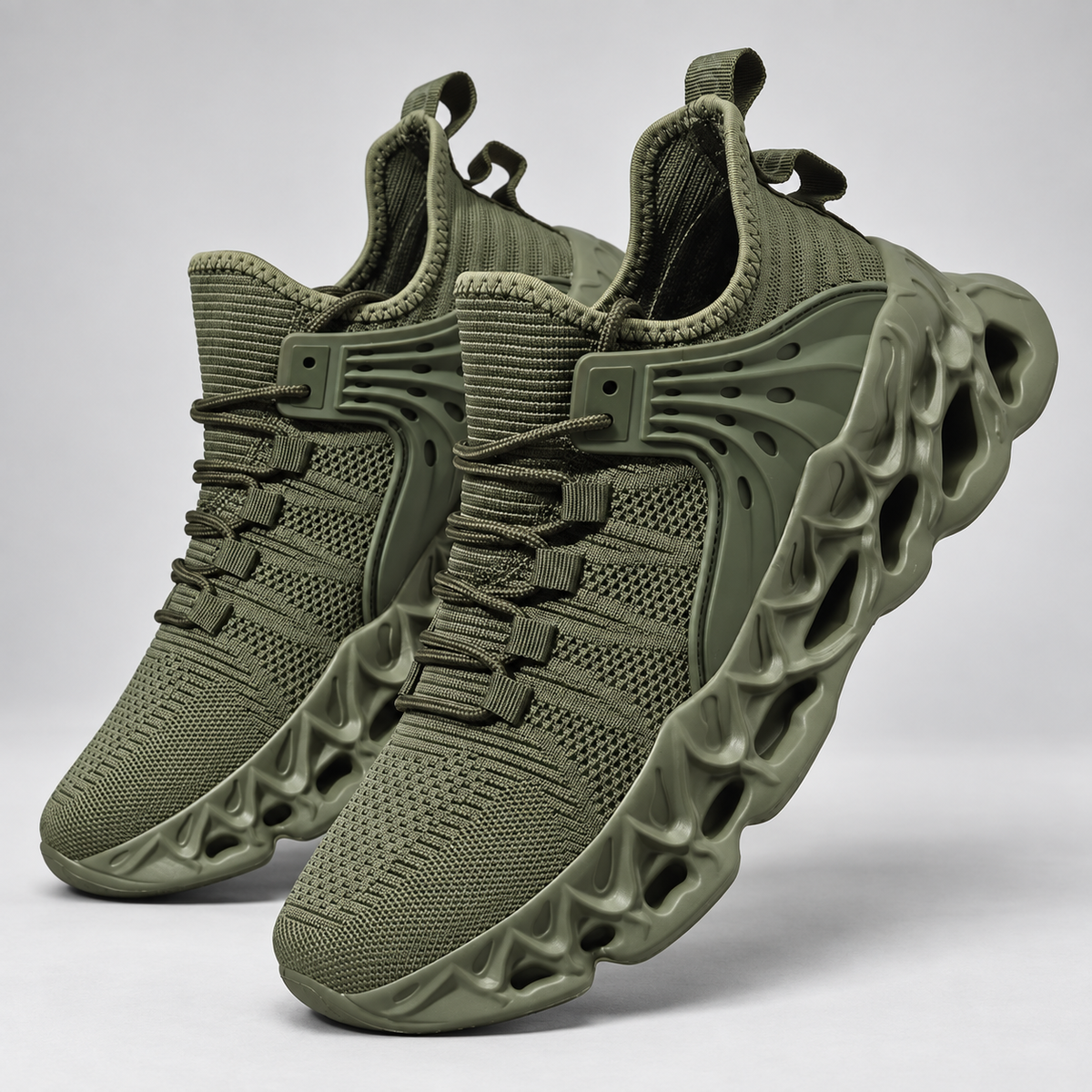 Maddox Men’s Knit Lace-Up Athletic Sneakers with Sculpted Sole