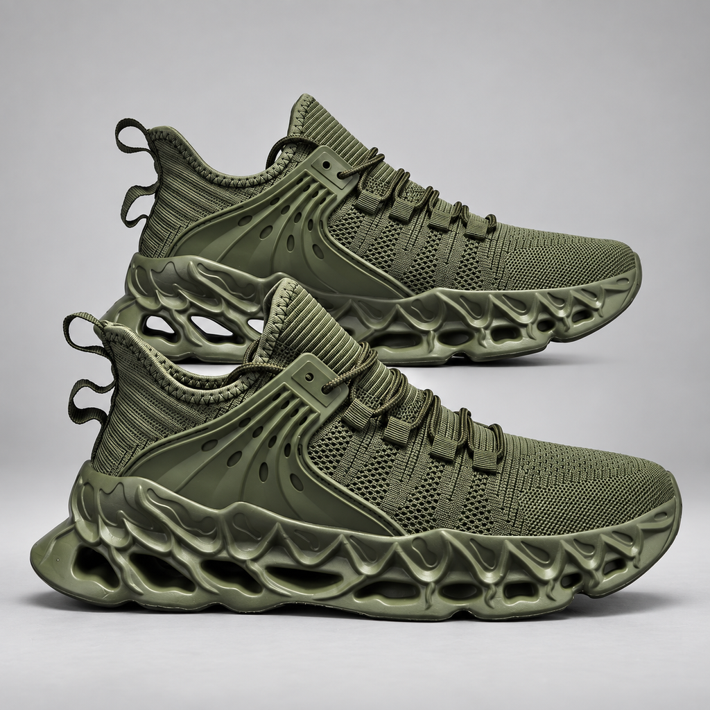 Maddox Men’s Knit Lace-Up Athletic Sneakers with Sculpted Sole