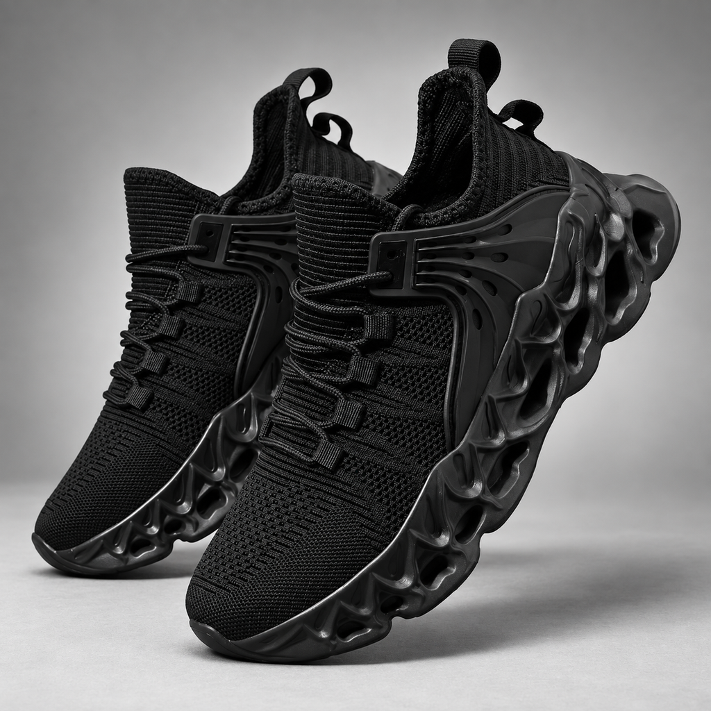 Maddox Men’s Knit Lace-Up Athletic Sneakers with Sculpted Sole