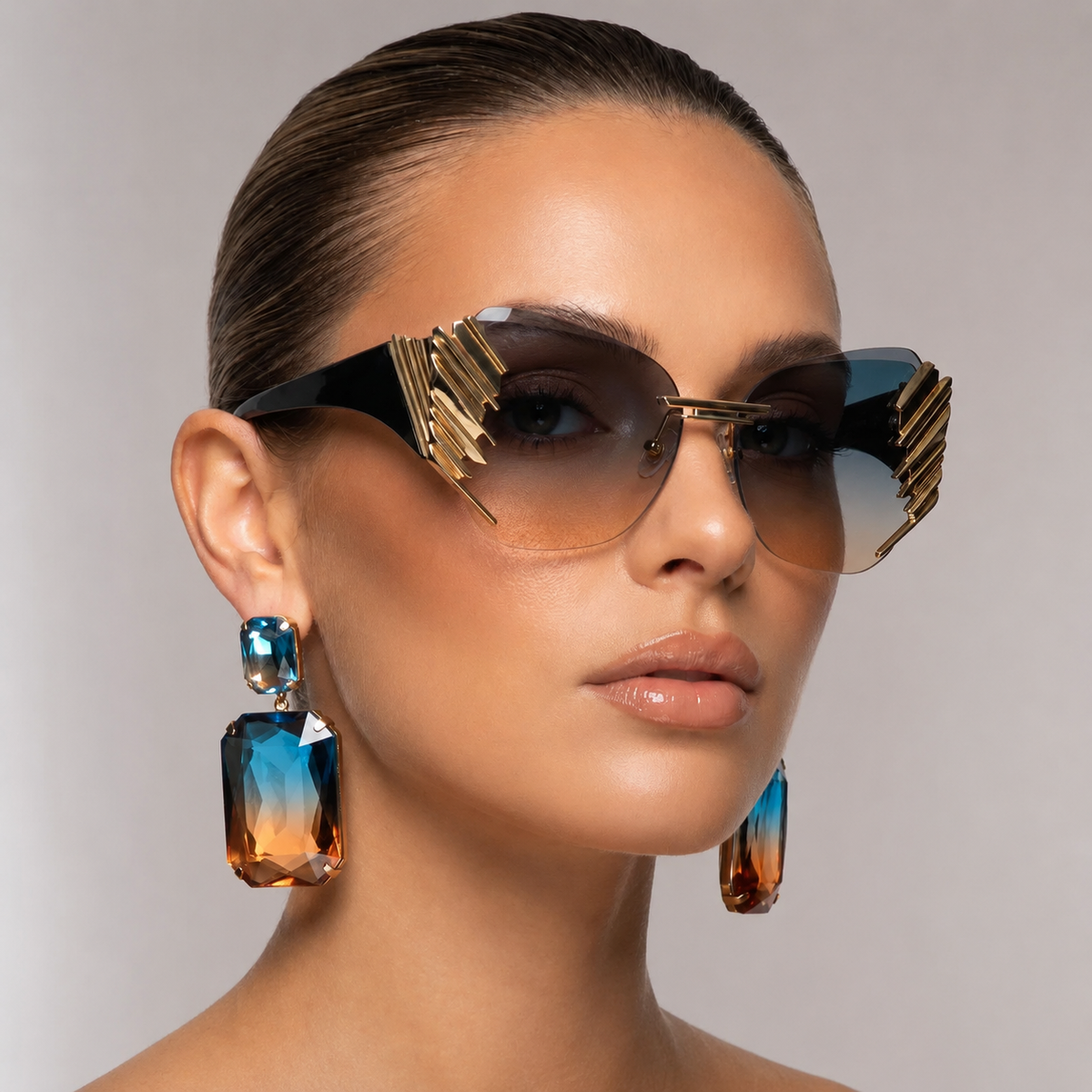 Madeline Women’s Rimless Gradient Sunglasses