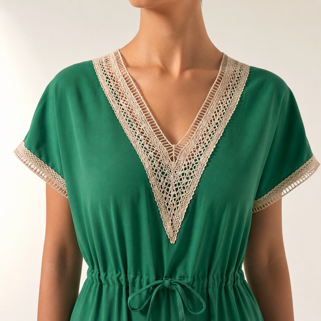 Madison Women’s V-Neck Short-Sleeve Dress