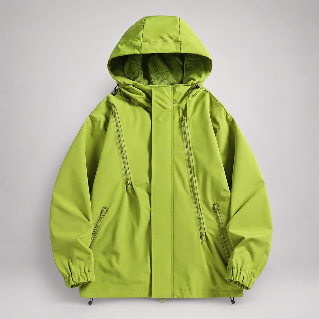 Malcolm Men’s Hooded Utility Jacket with Four Zipper Pockets