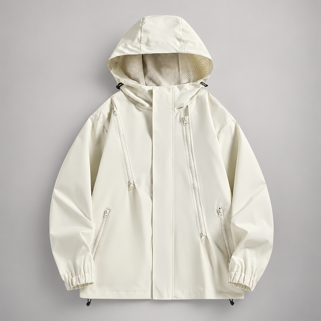 Malcolm Men’s Hooded Utility Jacket with Four Zipper Pockets