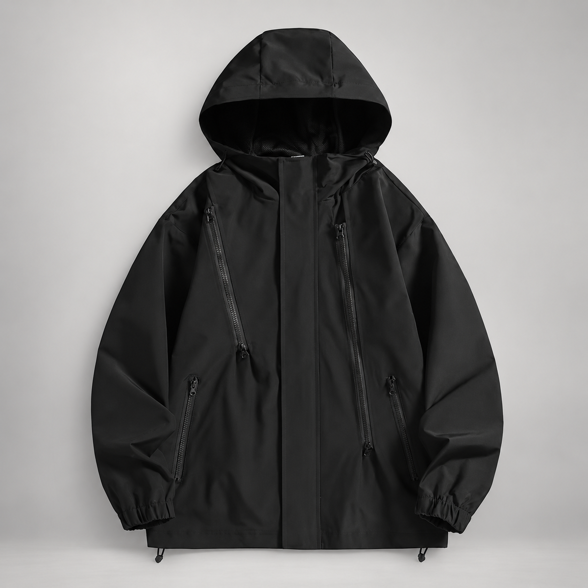 Malcolm Men’s Hooded Utility Jacket with Four Zipper Pockets