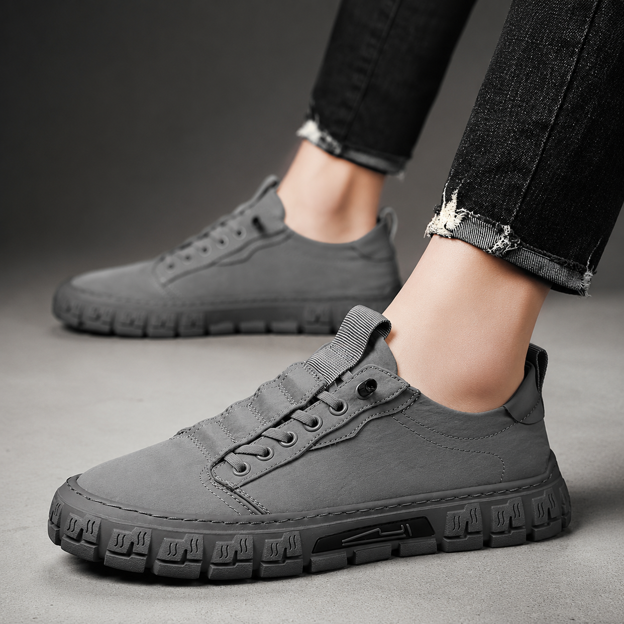 Marc Canvas Lace-Up Sneakers