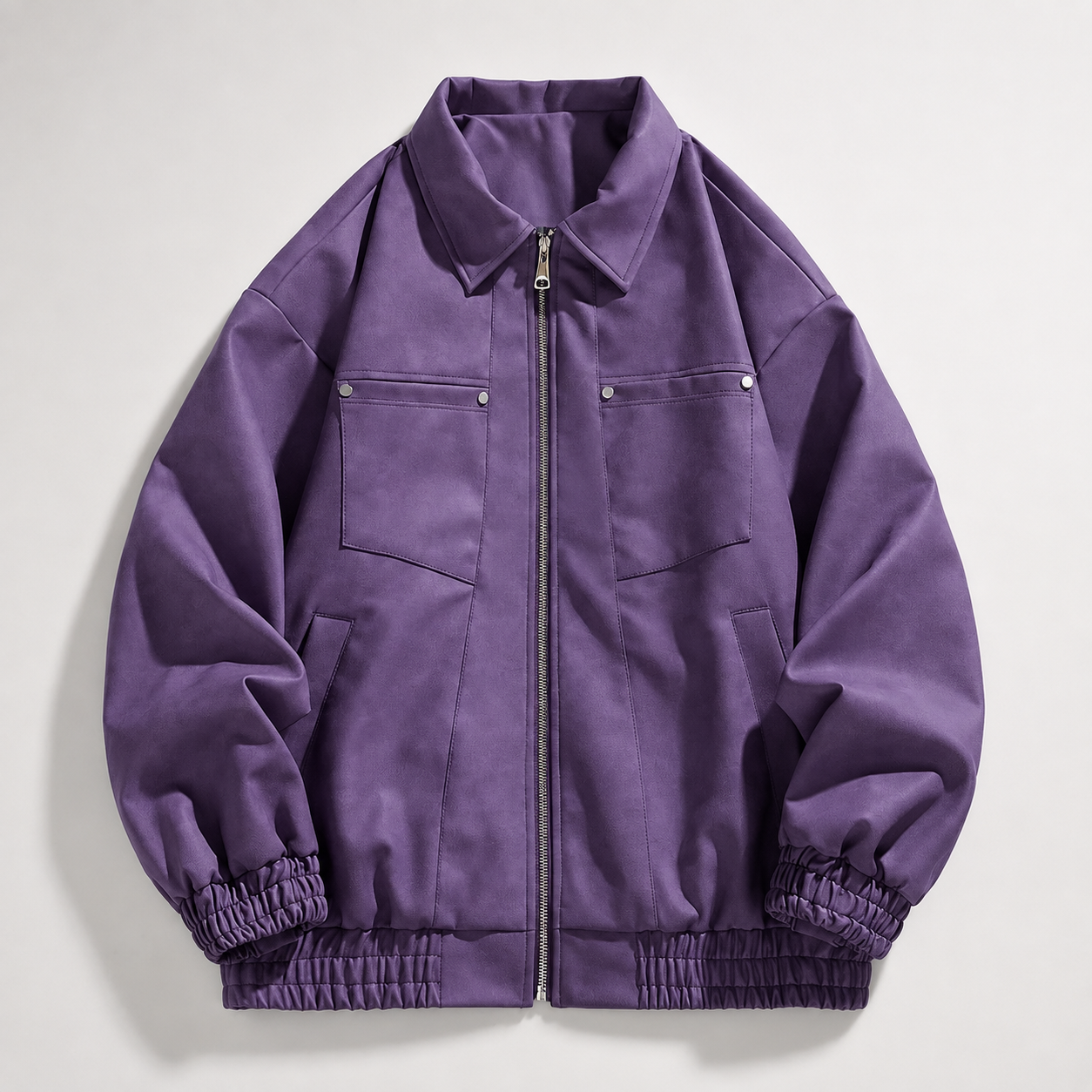 Marcello Men's Vegan Leather Bomber Jacket