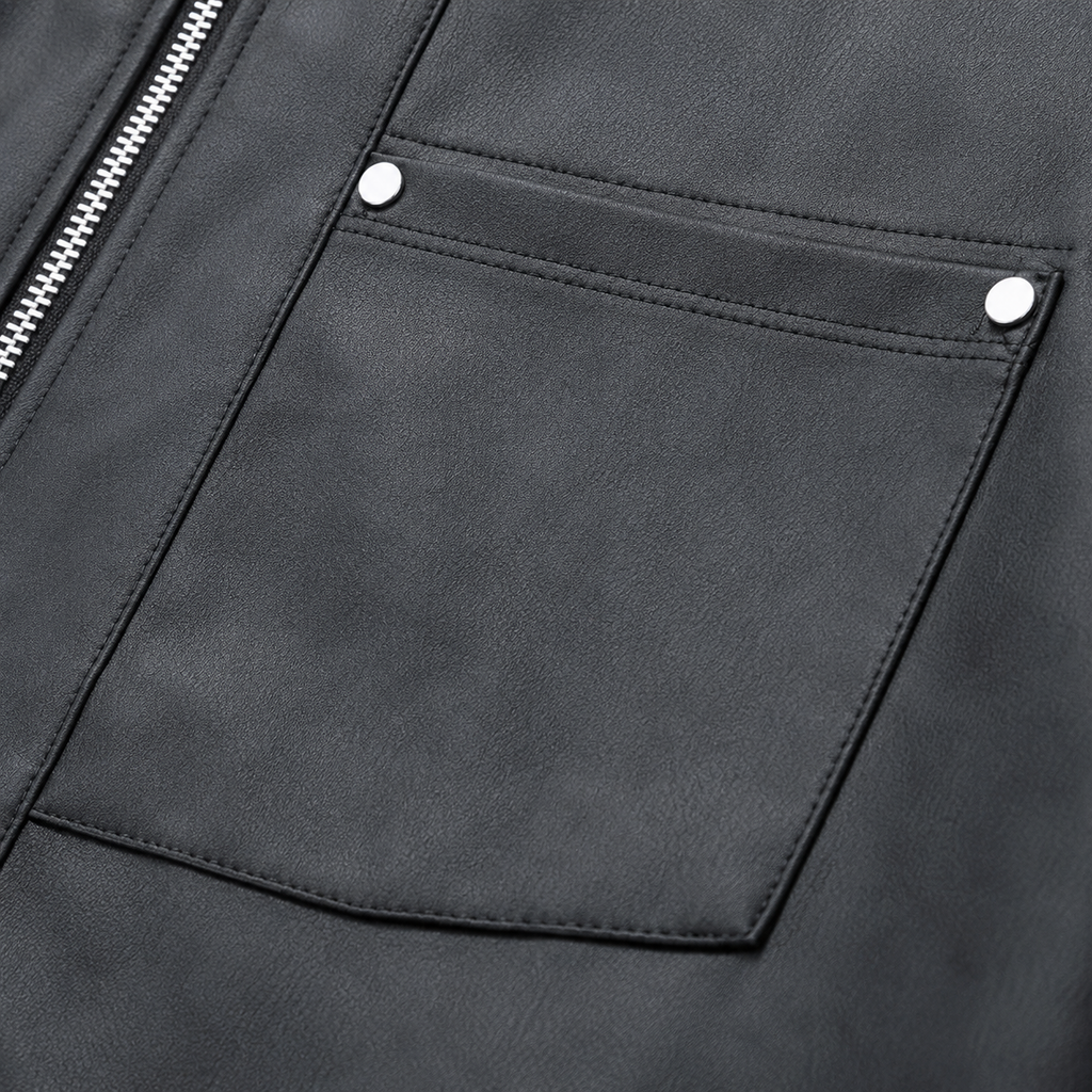 Marcello Men's Vegan Leather Bomber Jacket
