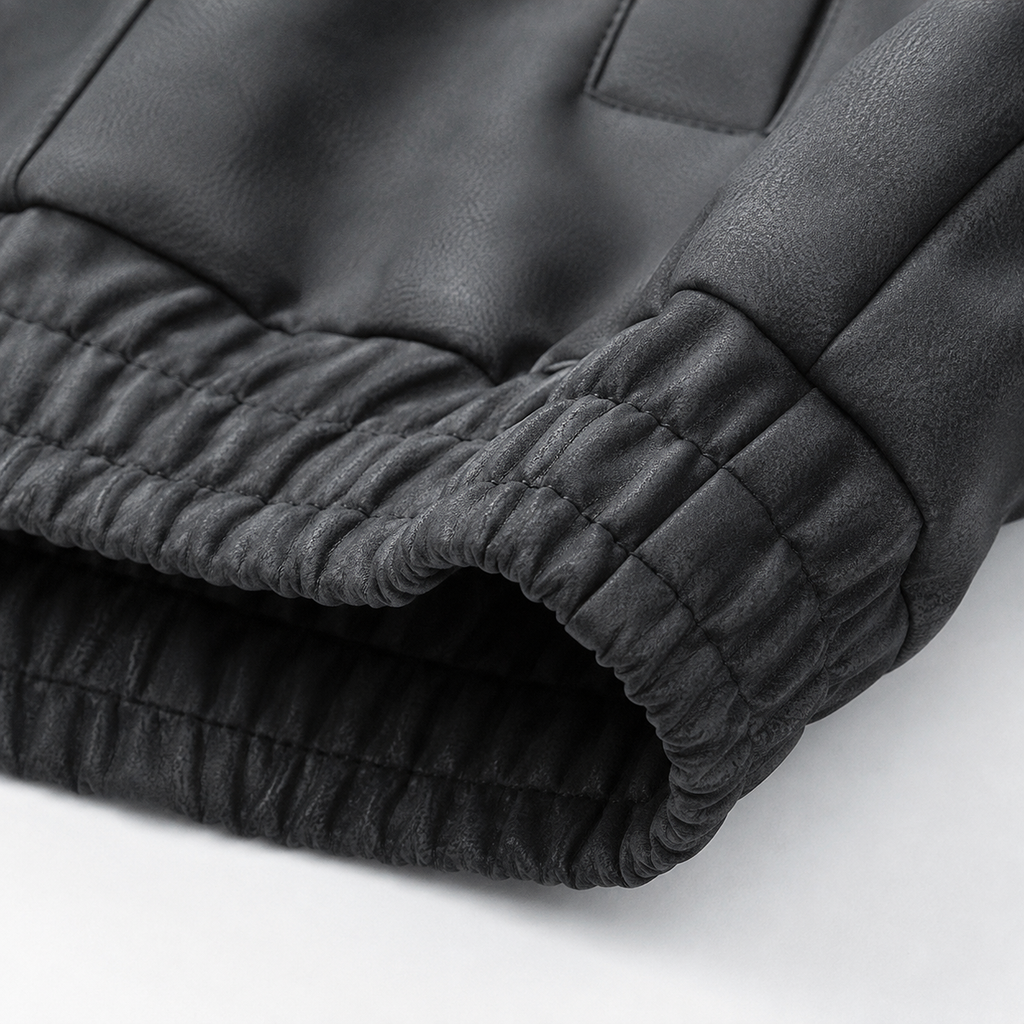 Marcello Men's Vegan Leather Bomber Jacket