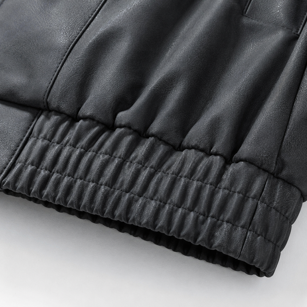 Marcello Men's Vegan Leather Bomber Jacket