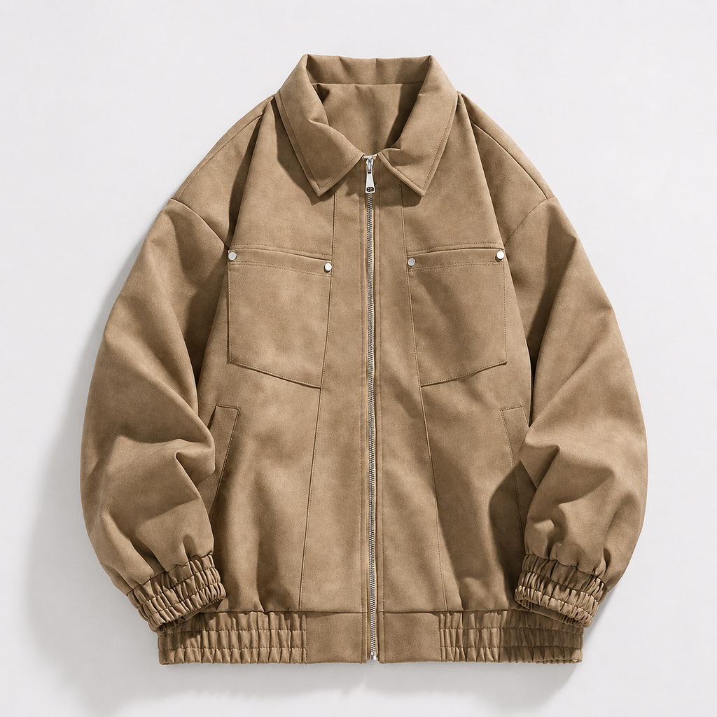 Marcello Men's Vegan Leather Bomber Jacket