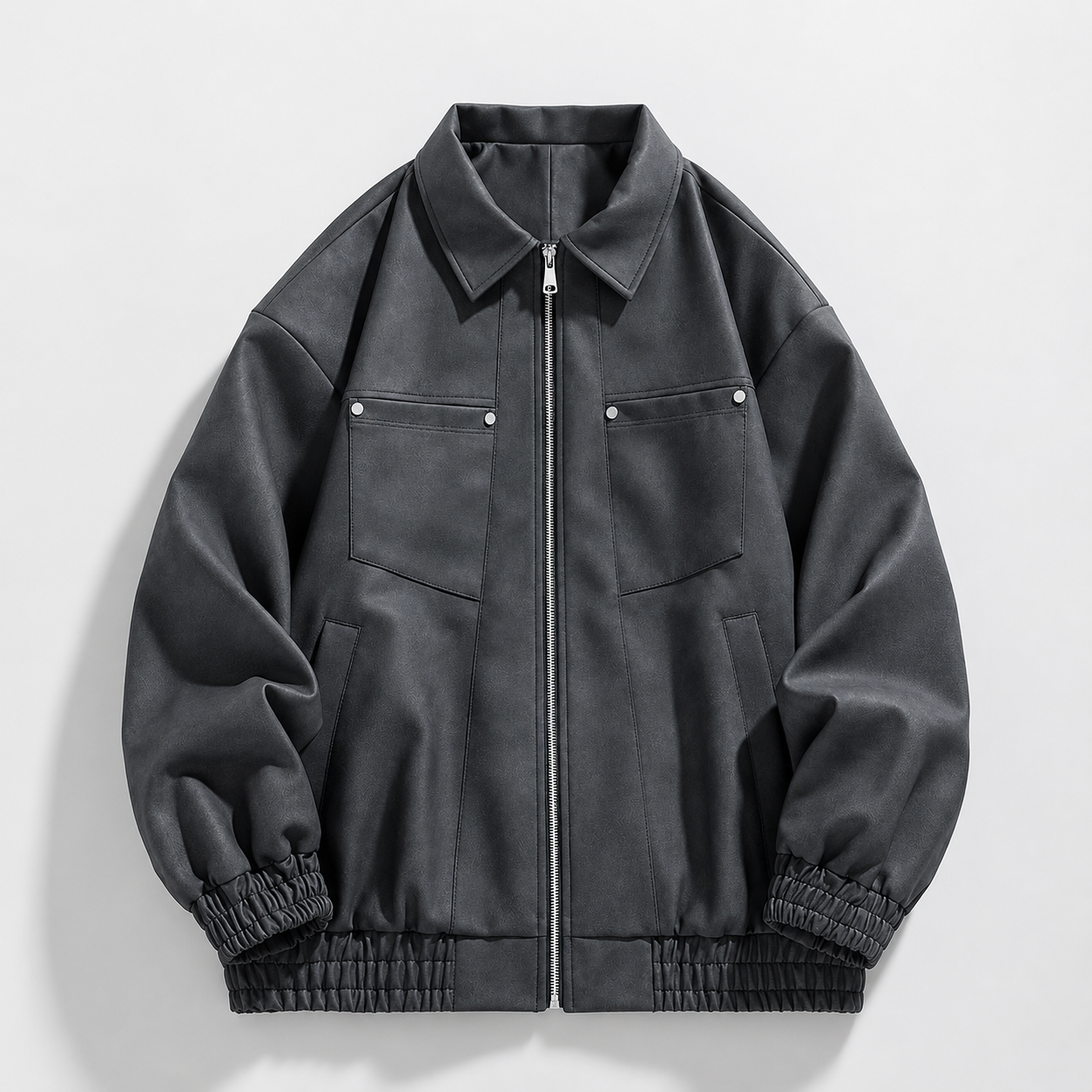 Marcello Men's Vegan Leather Bomber Jacket