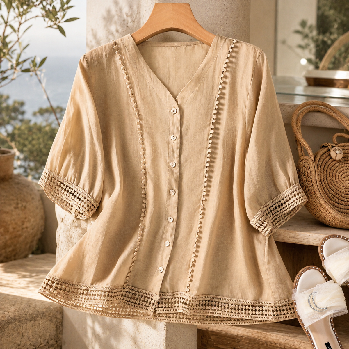 Marissa Button-Down Shirt with Long Sleeves