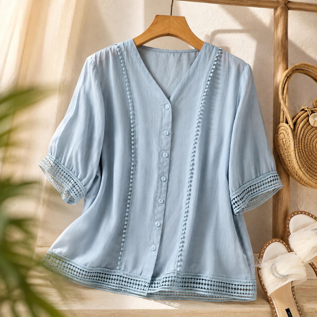 Marissa Button-Down Shirt with Long Sleeves