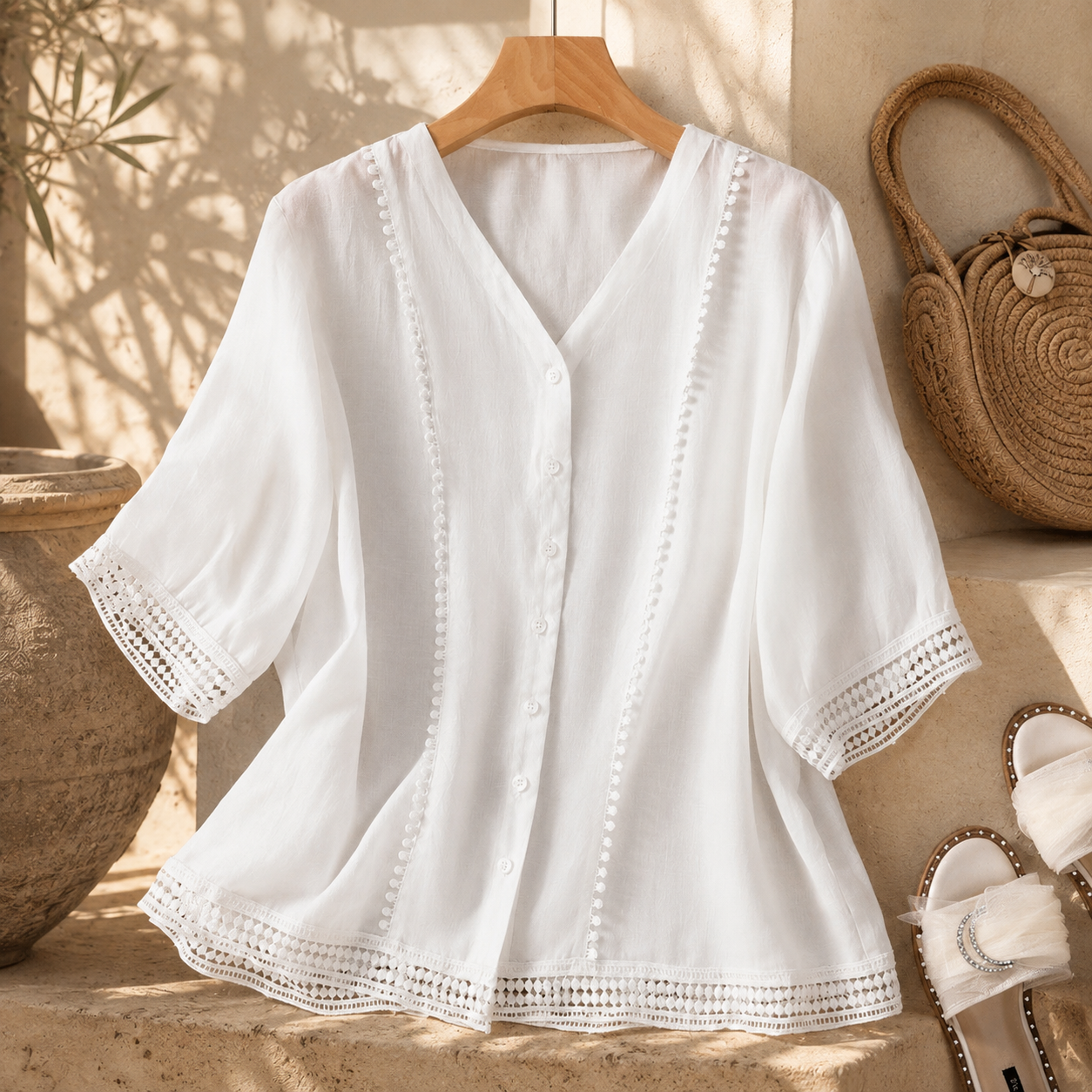 Marissa Button-Down Shirt with Long Sleeves