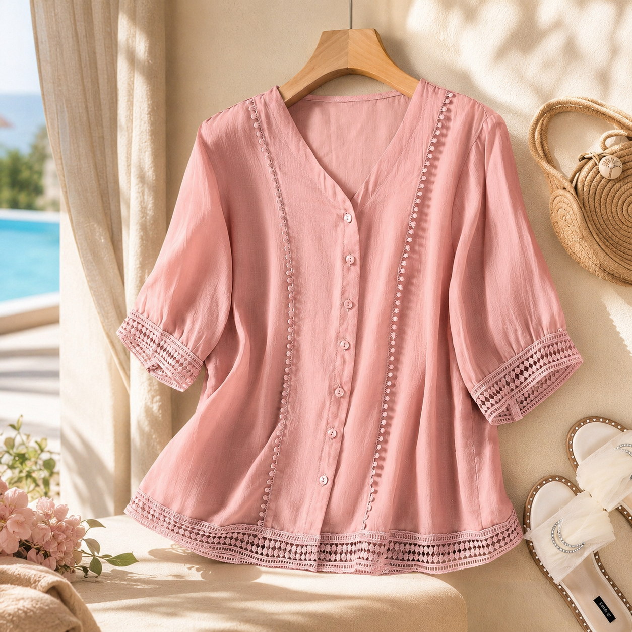 Marissa Button-Down Shirt with Long Sleeves