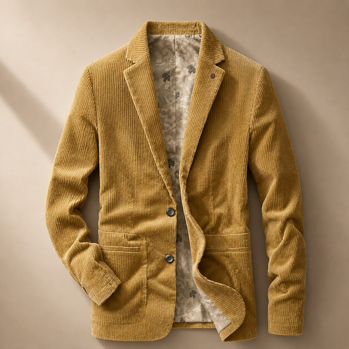 Matteo Men's Cotton Corduroy Blazer – Two-Button Jacket