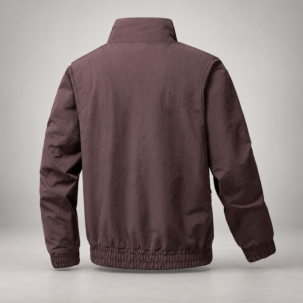 Matteo Men’s Stand-Collar Zip-Up Bomber Jacket