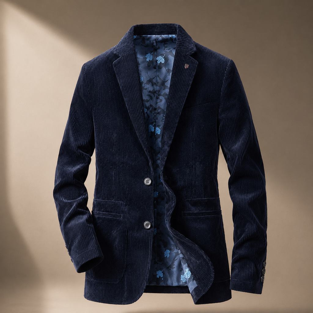 Matteo Men's Cotton Corduroy Blazer – Two-Button Jacket