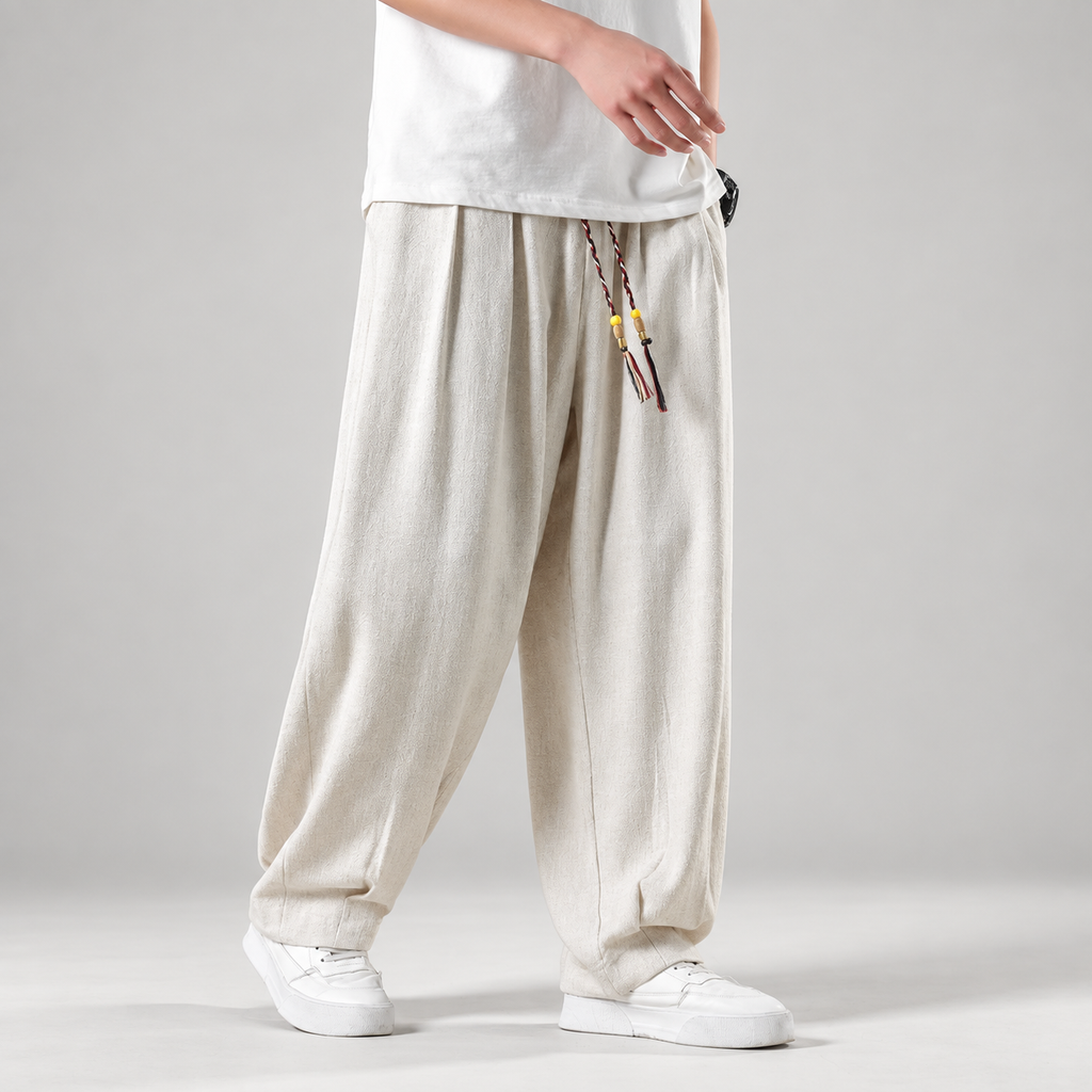Matteo Men’s Relaxed Harem Pants with Drawstring Waist