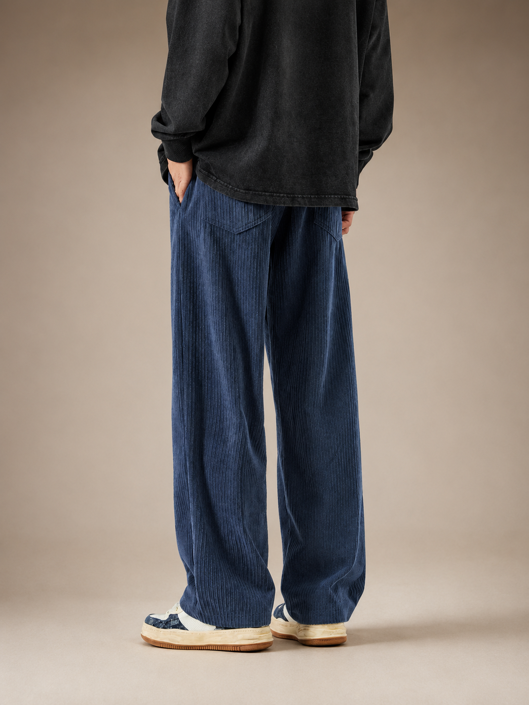 Matteo Men’s Corduroy Pants – Relaxed Fit Casual Straight Leg Trousers