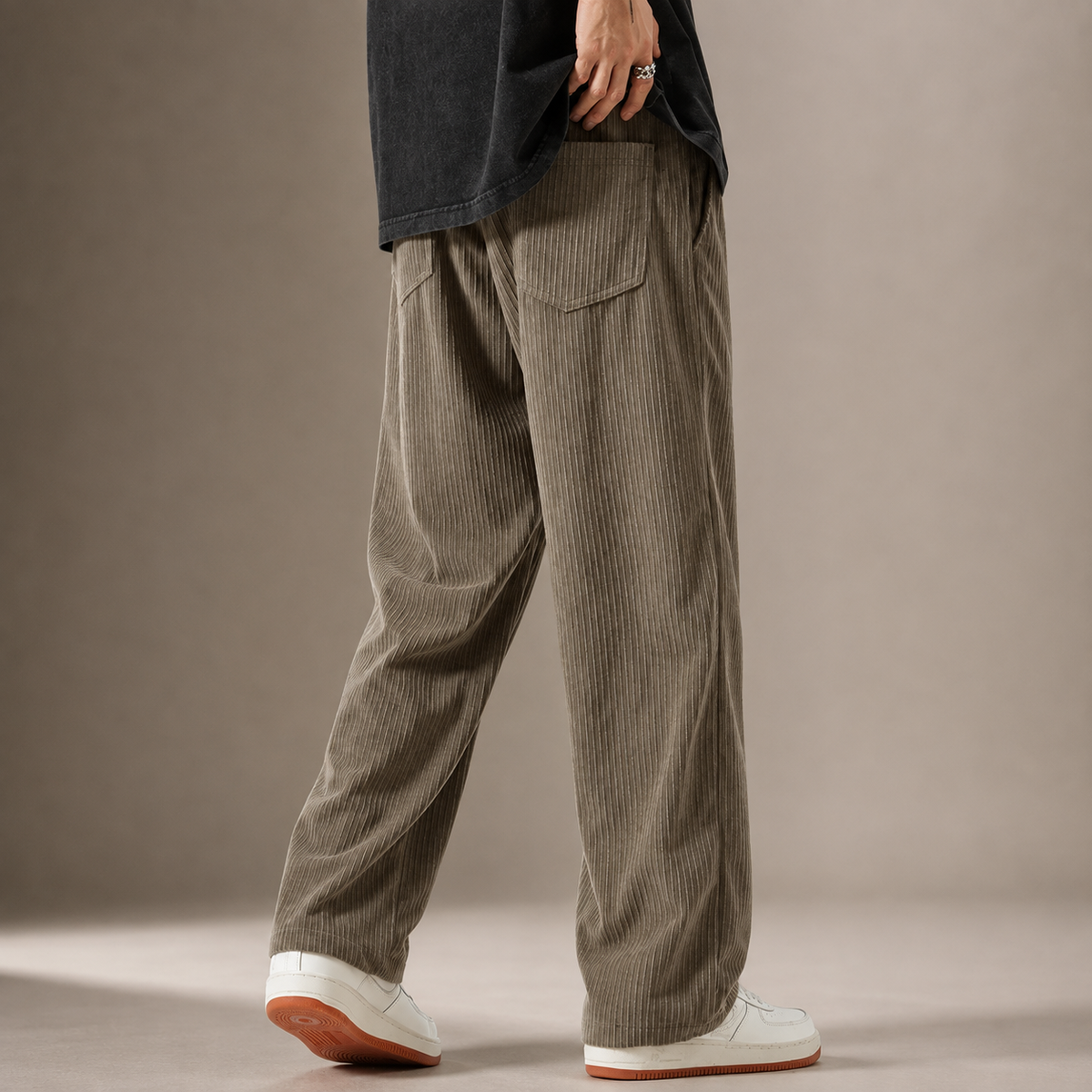 Matteo Men’s Corduroy Pants – Relaxed Fit Casual Straight Leg Trousers