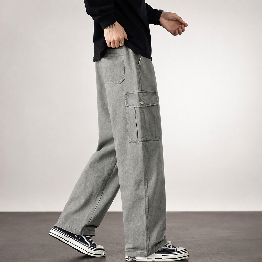 Matteo Men’s Wide-Leg Cargo Pants