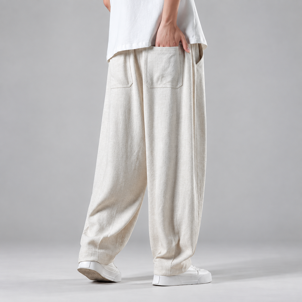 Matteo Men’s Relaxed Harem Pants with Drawstring Waist