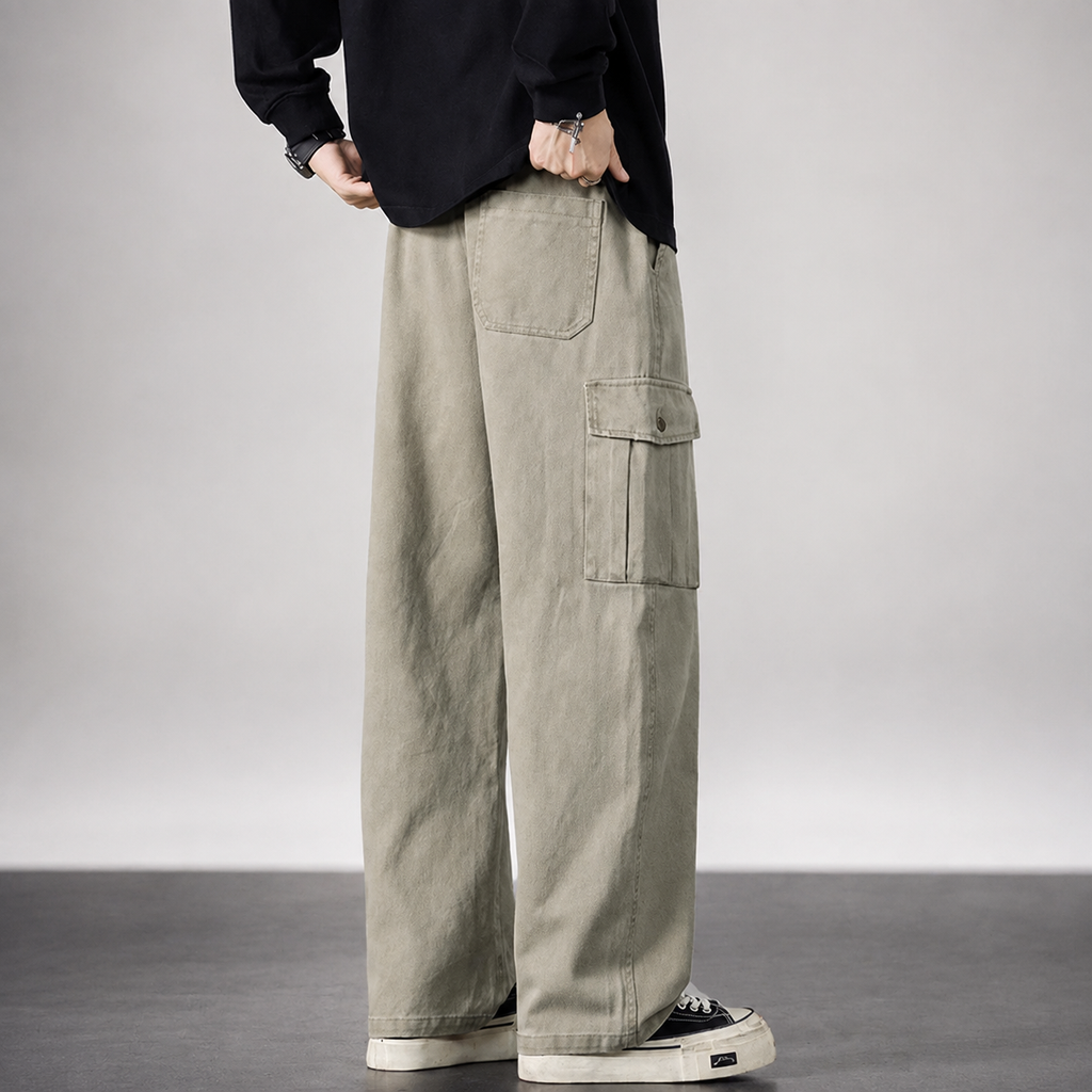 Matteo Men’s Wide-Leg Cargo Pants