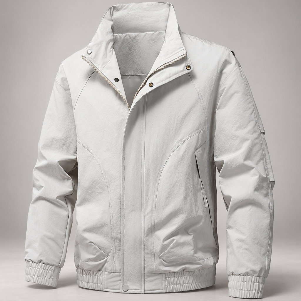 Matteo Men’s Stand-Collar Zip-Up Bomber Jacket
