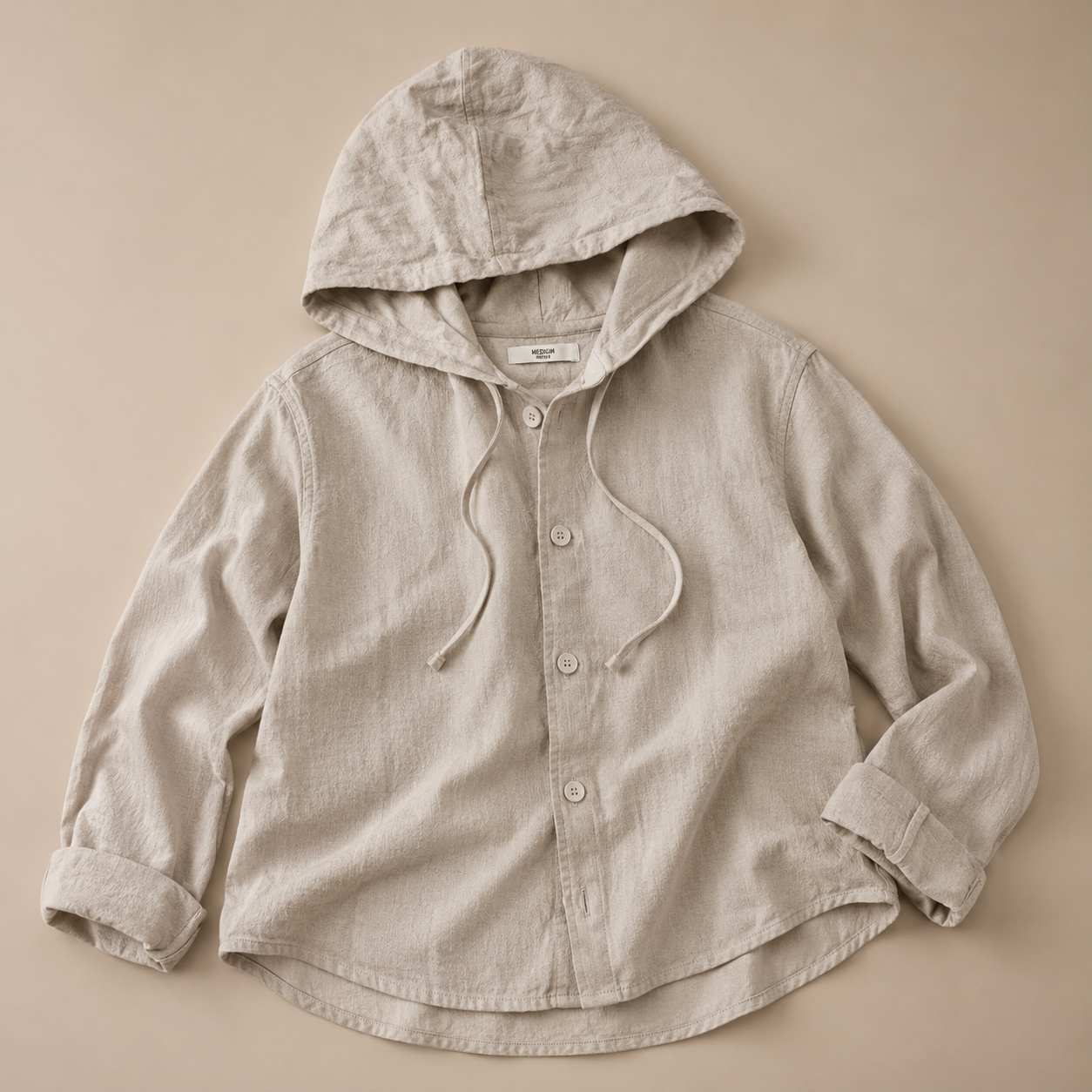 Matteo Men's Linen Cotton Hoodie – Lightweight Pullover Shirt