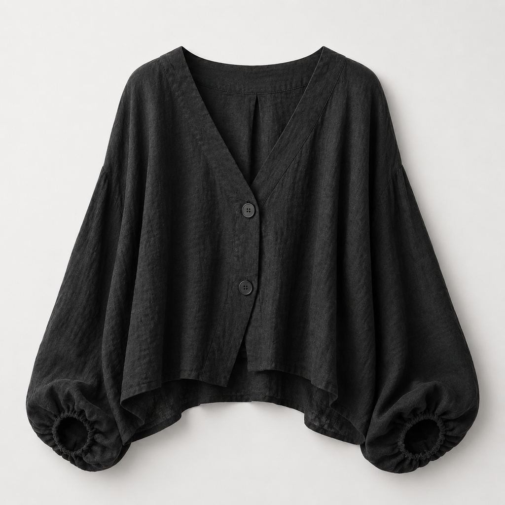 Megan Women’s Button-Front Batwing Blouse