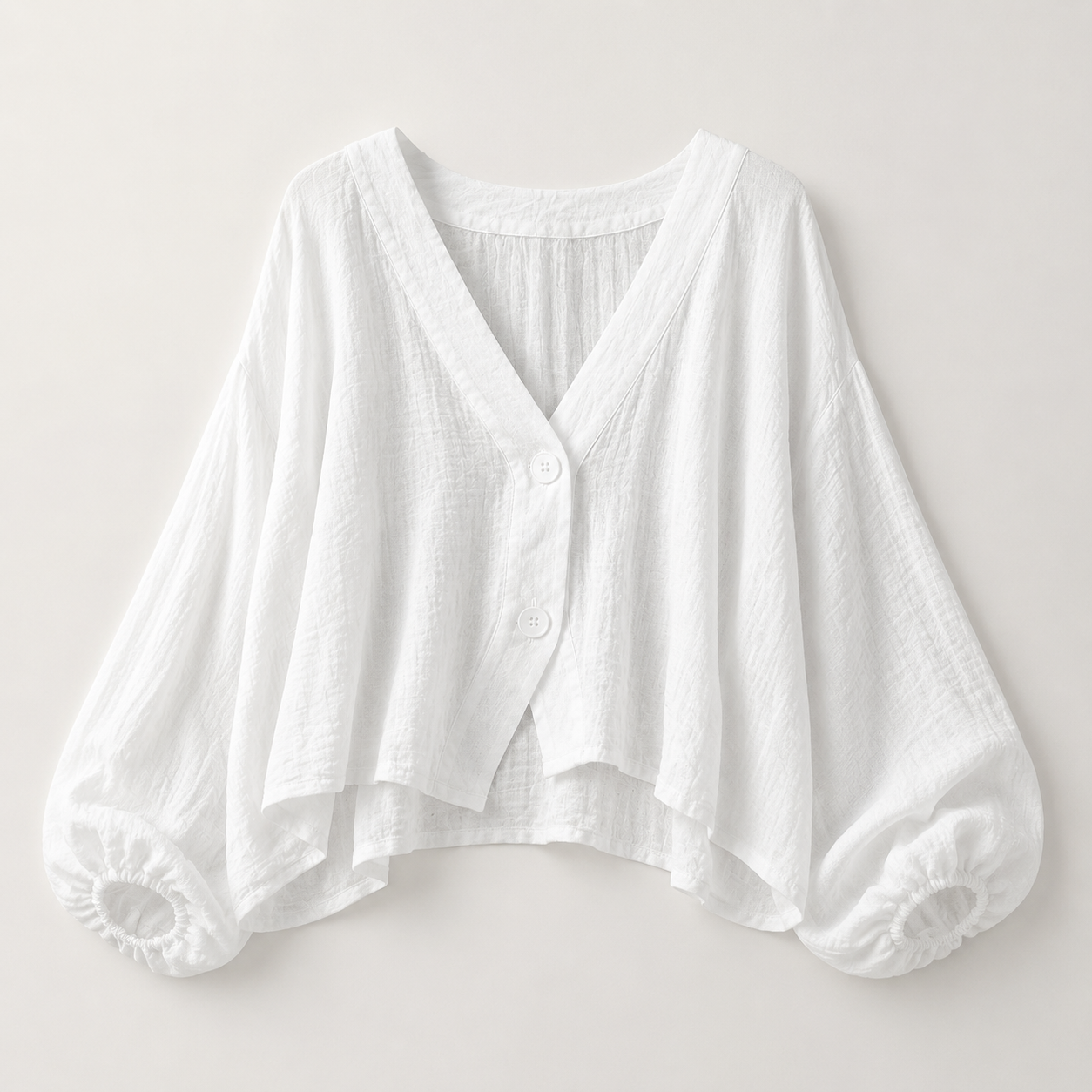 Megan Women’s Button-Front Batwing Blouse