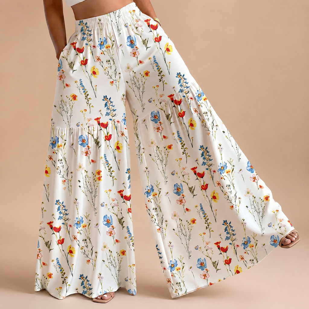 Megan Women’s High Waisted Wide-Leg Pants