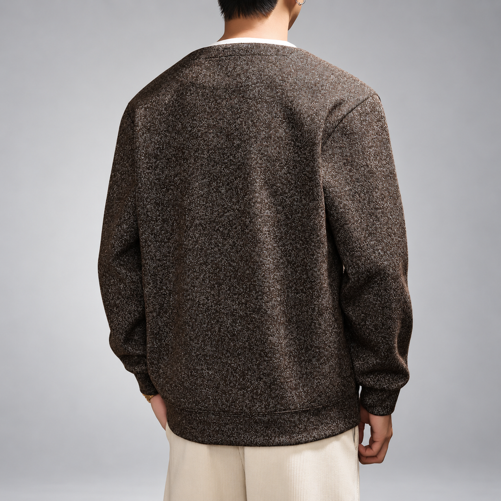 Grant Men's Two-Pieces Marled Notch-Neck Pullover Sweater