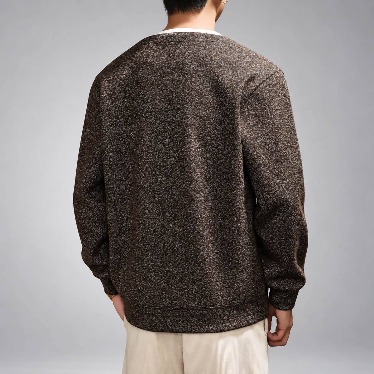 Grant Men's Two-Pieces Marled Notch-Neck Pullover Sweater