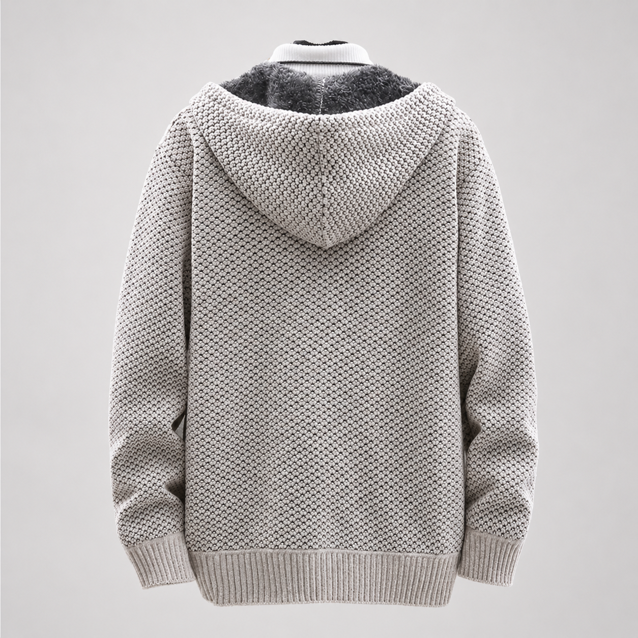 Mercer Men’s Fleece-Lined Knit Zip-Up Hoodie
