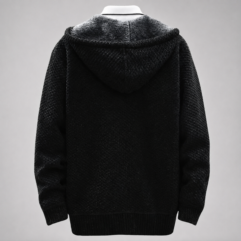 Mercer Men’s Fleece-Lined Knit Zip-Up Hoodie