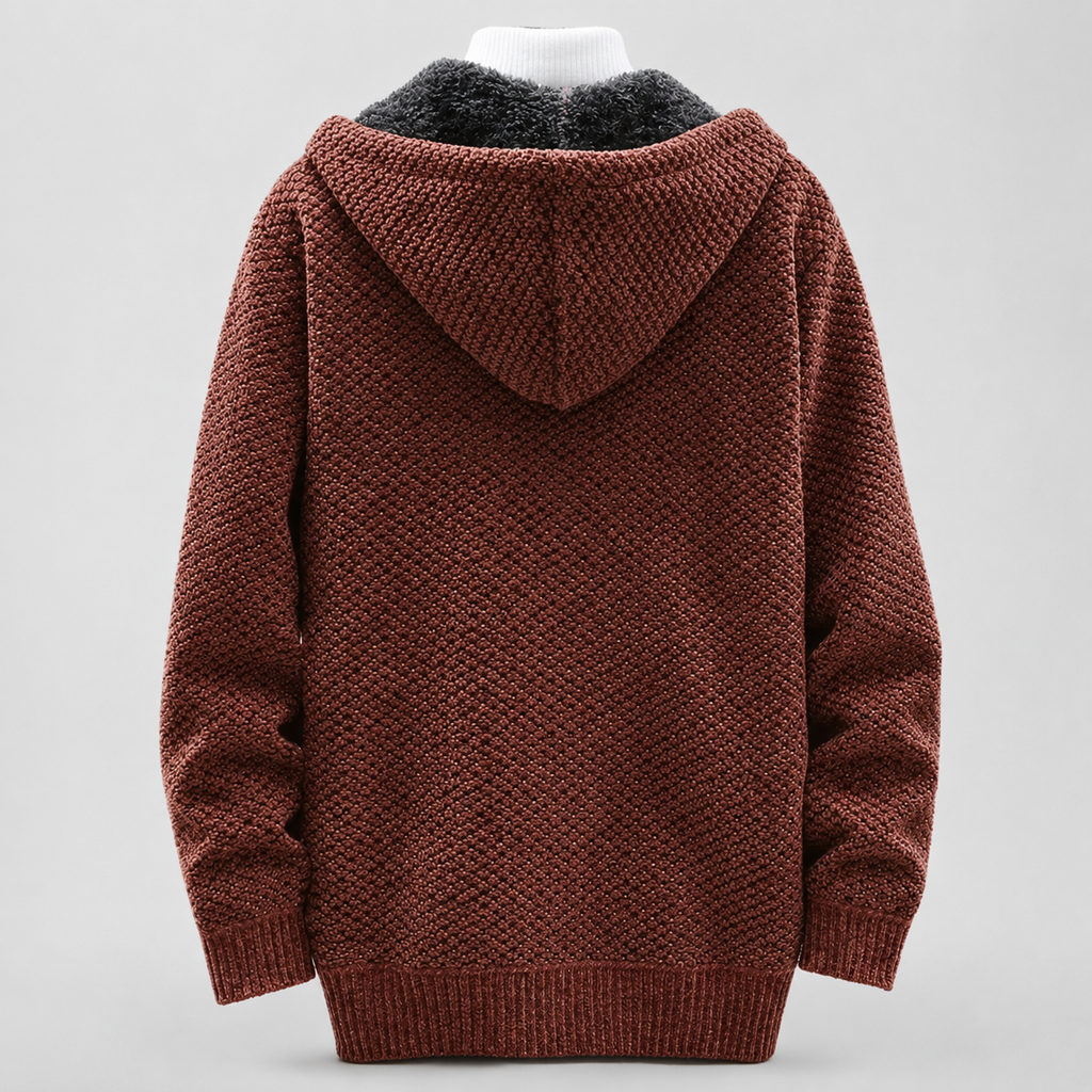 Mercer Men’s Fleece-Lined Knit Zip-Up Hoodie