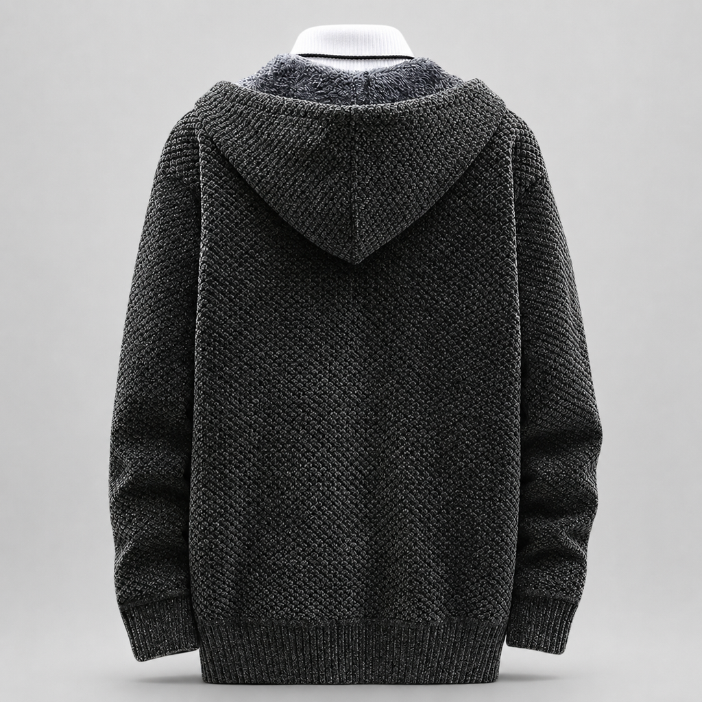 Mercer Men’s Fleece-Lined Knit Zip-Up Hoodie