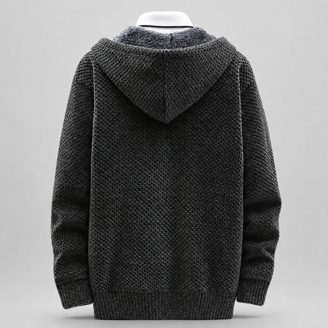 Mercer Men’s Fleece-Lined Knit Zip-Up Hoodie