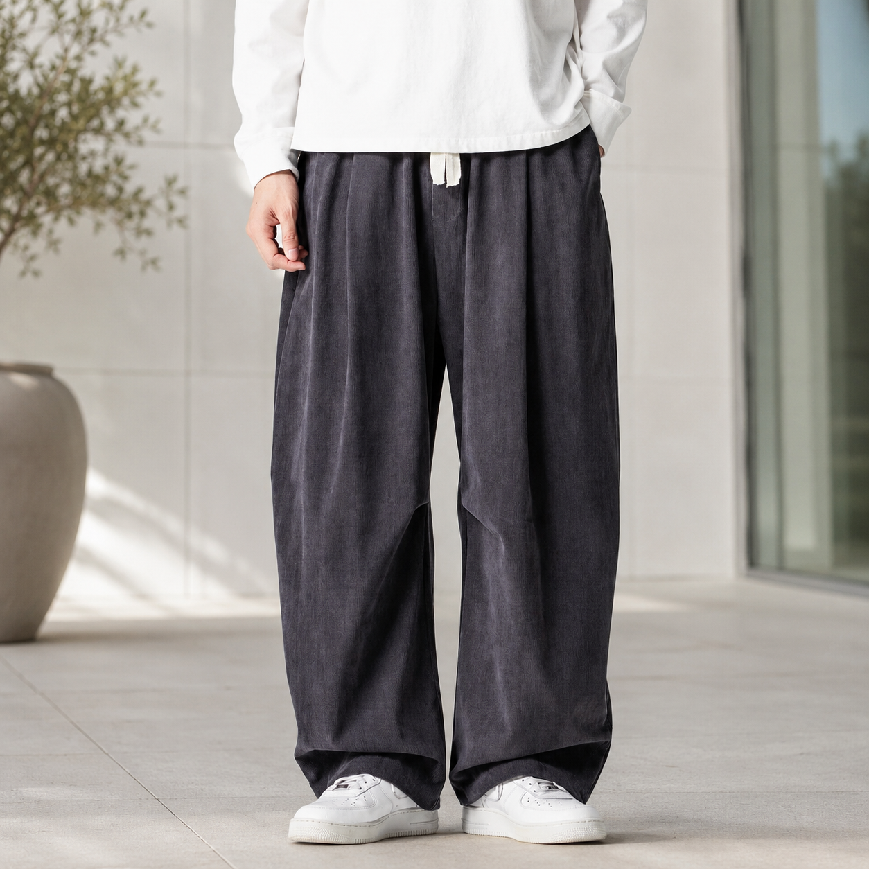 Mercer Corduroy Drawstring Trousers