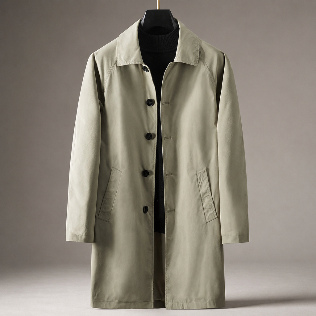 Michael Classic Long Button-Front Car Coat