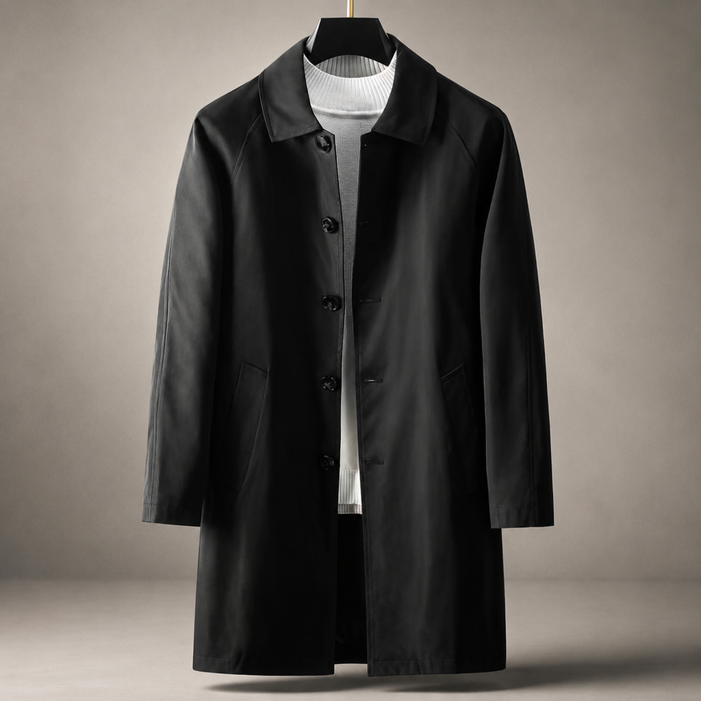 Michael Classic Long Button-Front Car Coat