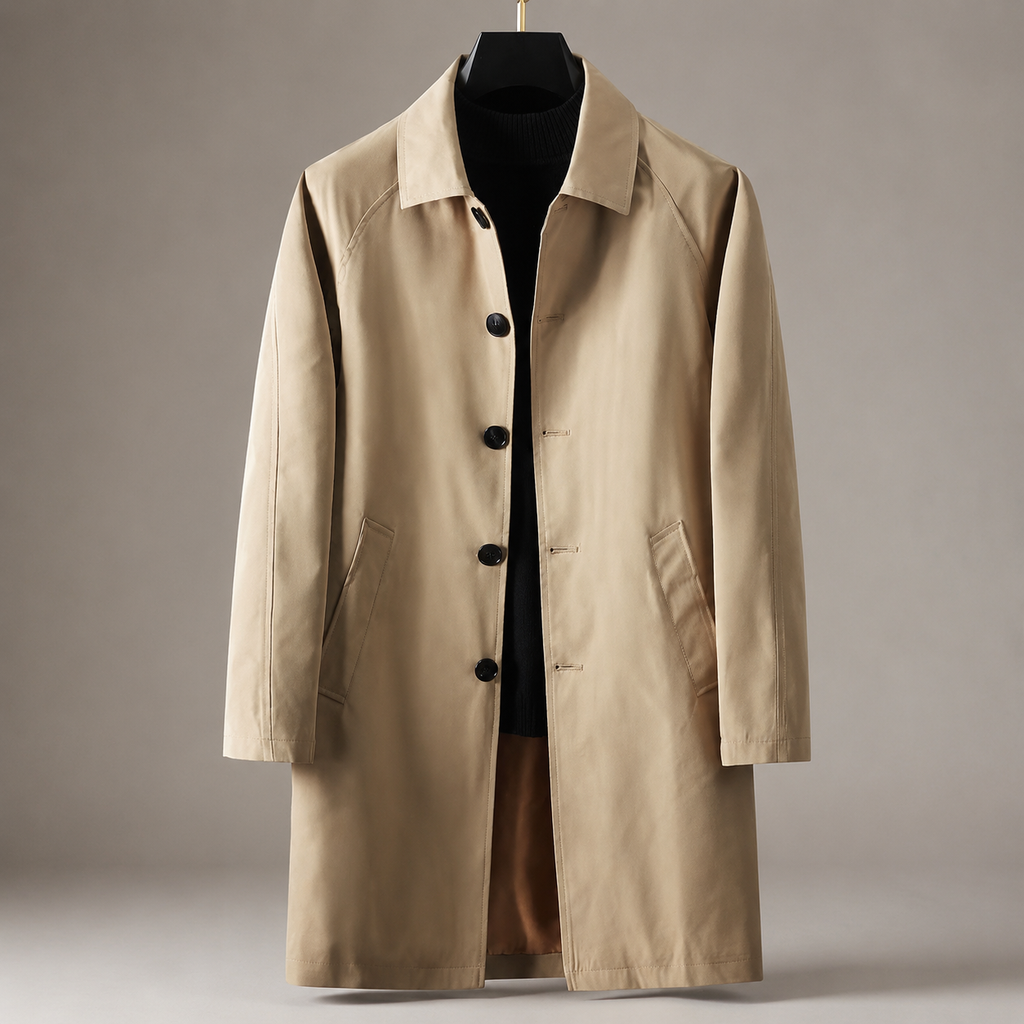Michael Classic Long Button-Front Car Coat