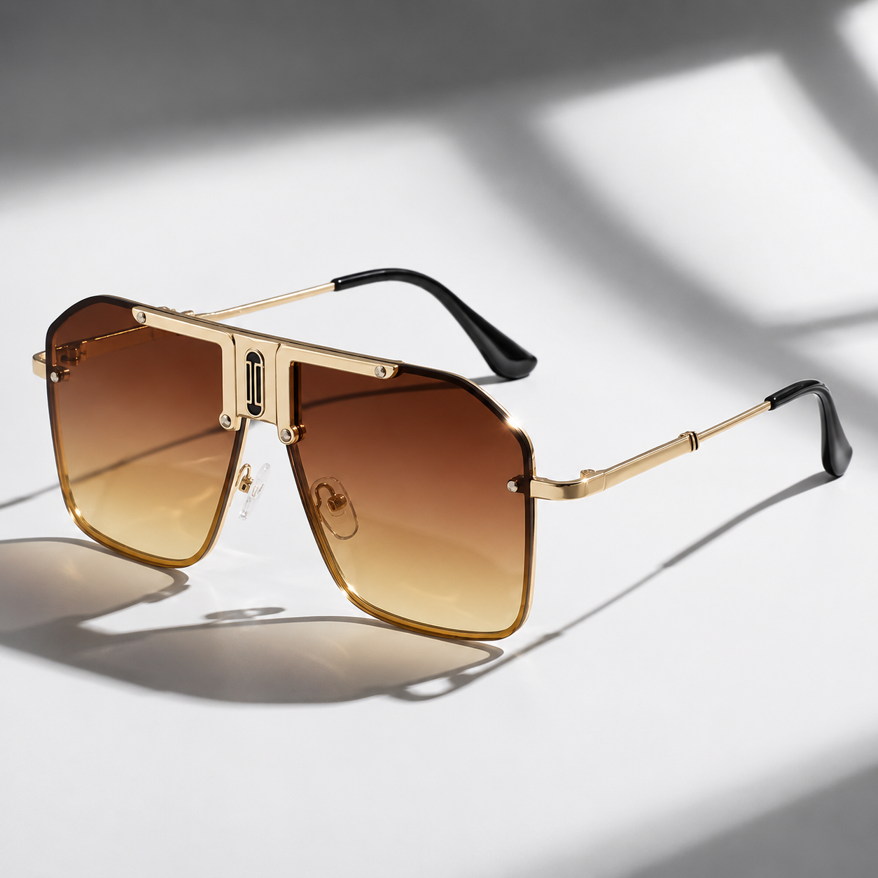 Miles Men’s Frameless UV400 Shield Sunglasses