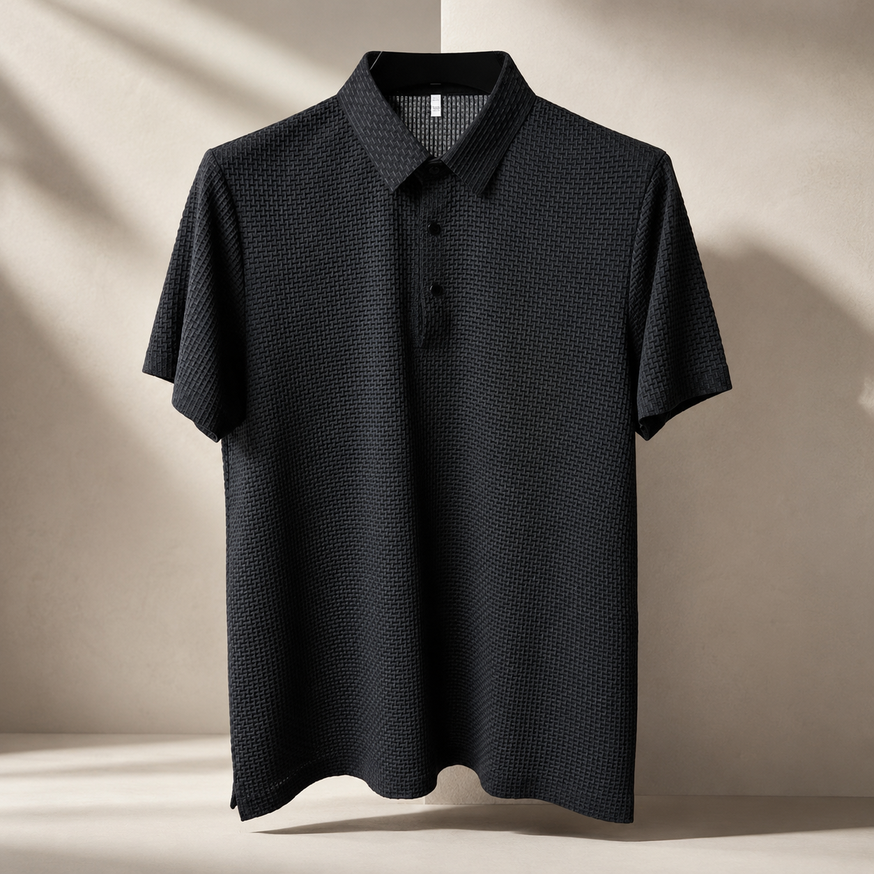 Miles Men’s Textured Mesh Polo Shirt