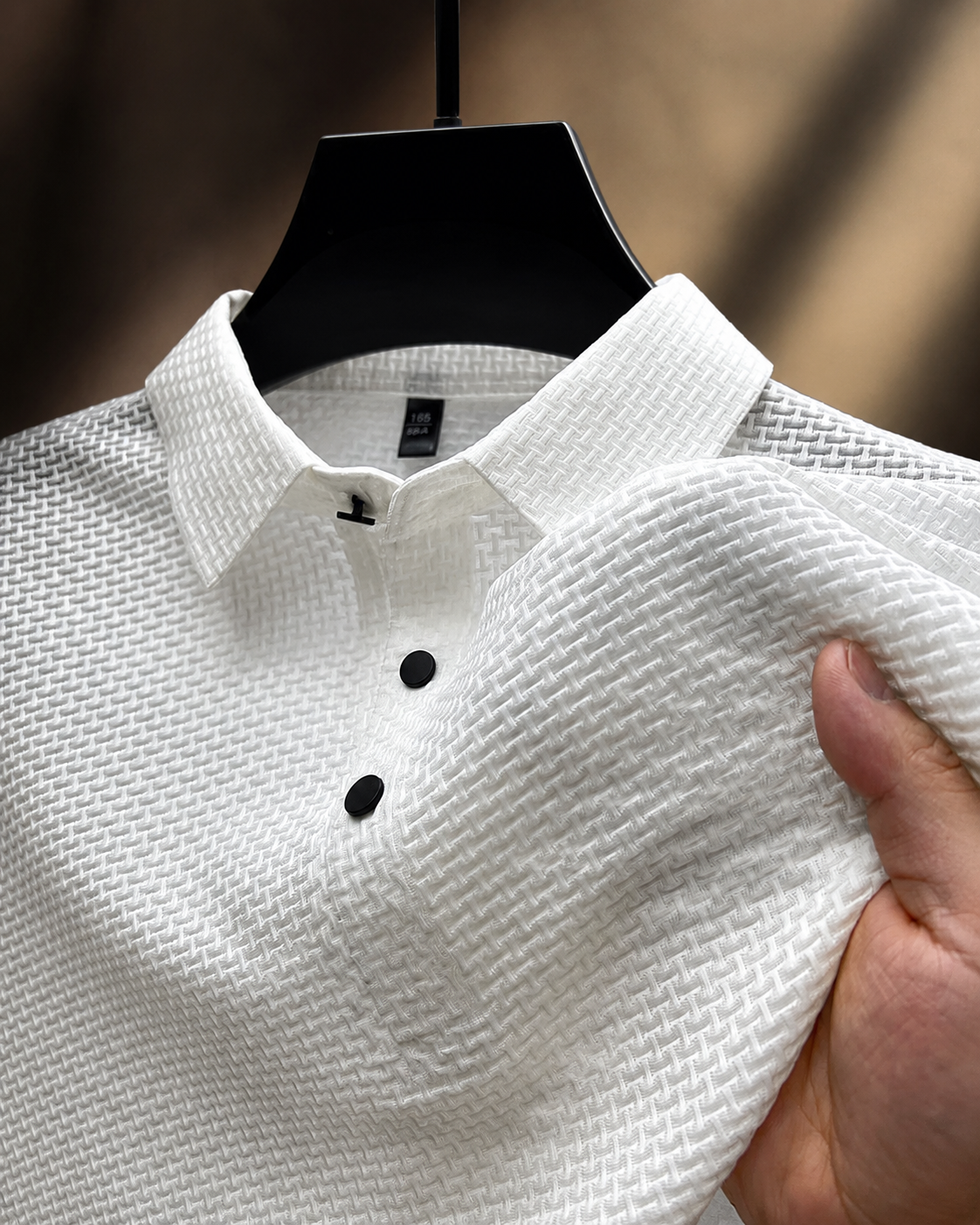 Miles Men’s Textured Mesh Polo Shirt