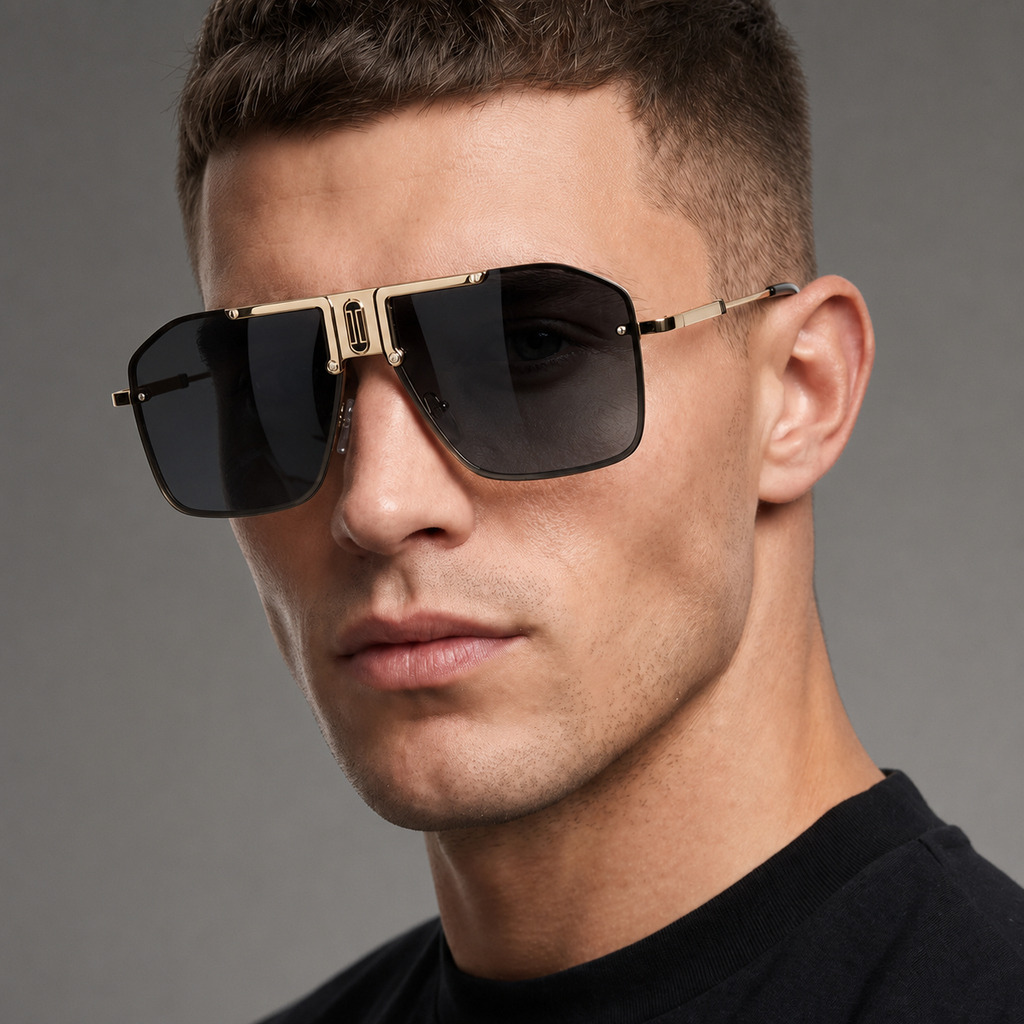 Miles Men’s Frameless UV400 Shield Sunglasses