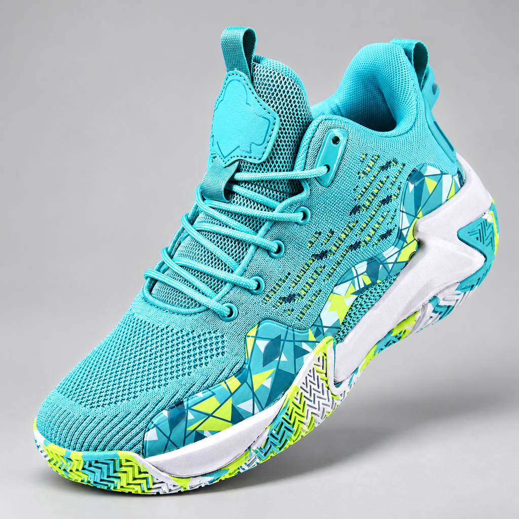 Rosanti Geometric Knit Lace-Up Sneakers